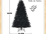 Artificial Halloween Christmas Tree 180cm 250 Purple LED Lights Metal Stand