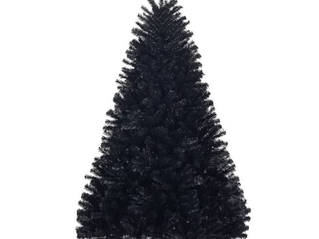 Artificial Helloween Christmas Tree 180cm Black Color Metal Stand