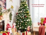 Artificial Christmas Tree 180cm Shiny Fiber Optic Spruce Foldable Stand