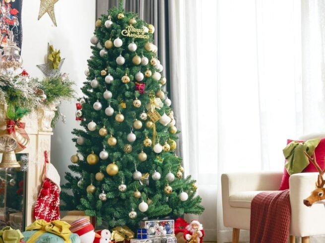 Artificial Christmas Tree 180cm with 1130 Dense Branches Foldable Metal Stand