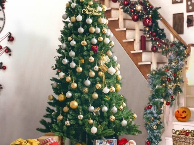 Artificial Christmas Tree 180cm with 1130 Dense Branches Foldable Metal Stand
