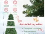 Artificial Christmas Tree 180cm with 1130 Dense Branches Foldable Metal Stand