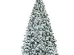 Artificial Snowflake Christmas Tree 225CM with Hinges Metal Stand