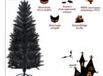Artificial Halloween/Christmas Tree Black 150 cm 300 Branches
