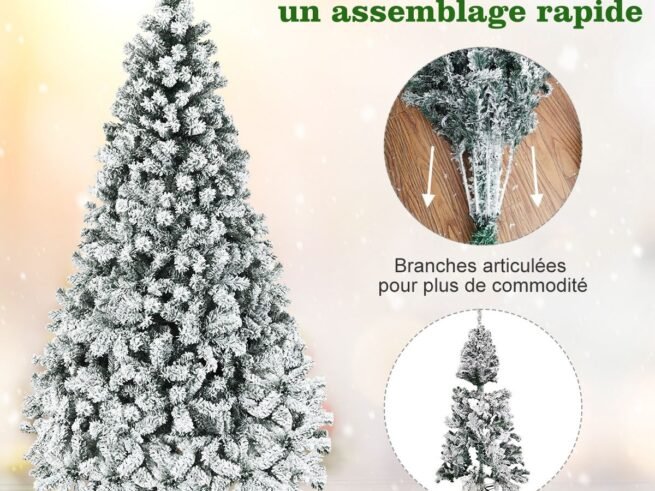 Artificial Christmas Tree 225 CM with 450 LED 1010 Branches PVC