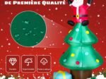 Inflatable Christmas Tree Santa Claus LED Lights 210cm Decoration for Indoor/Outdoor
