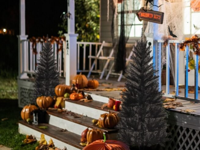 Artificial Halloween/Christmas Tree Black 150 cm 300 Branches