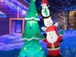 Inflatable Christmas Tree Santa Claus Snowman and Penguin 266cm Light