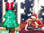 Inflatable Christmas Tree Santa Claus LED Lights 210cm Decoration for Indoor/Outdoor