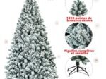 Artificial Snowflake Christmas Tree 225CM with Hinges Metal Stand