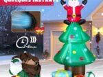 Inflatable Christmas Tree Santa Claus LED Lights 210cm Decoration for Indoor/Outdoor