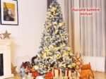 Artificial Snowflake Christmas Tree 225CM with Hinges Metal Stand