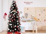 Artificial Halloween/Christmas Tree Black 180 cm 743 Branches
