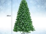 Artificial Christmas Tree Hinged 180cm 645 Branches Metal Stand