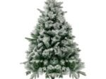 Artificial Christmas Tree with Pine Needles Flocked 136cm LED Lights