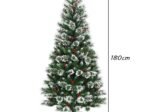 Artificial Christmas Tree 180cm with Snowflakes Dense Red Berries