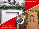 Christmas garland, with 100 LED lights 270cm Timer Red Berries
