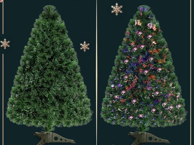 Artificial Christmas tree 90 cm with LED Lights Decoration