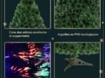 Artificial Christmas tree 90 cm with LED Lights Decoration