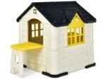 Cottage Playhouse Pretend Play Center with Picnic Table 164x124x132 cm