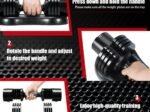5-in-1 Adjustable Dumbbell with Tray and Non-slip Metal Handle 12.5kg