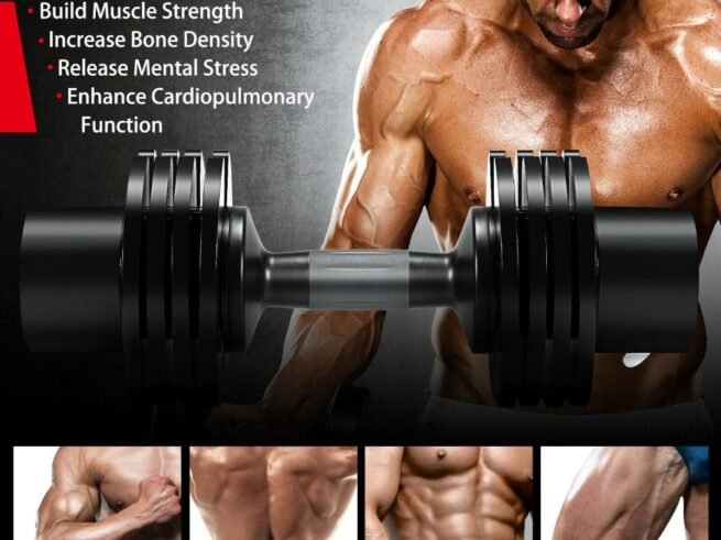 5-in-1 Adjustable Dumbbell with Tray and Non-slip Metal Handle 12.5kg