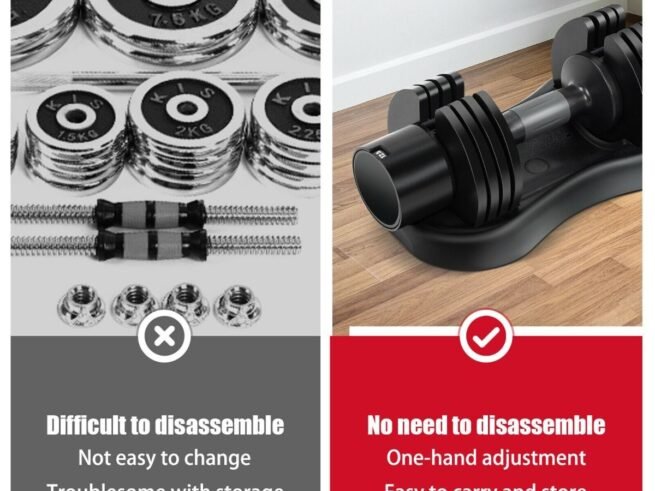 5-in-1 Adjustable Dumbbell with Tray and Non-slip Metal Handle 12.5kg