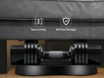 5-in-1 Adjustable Dumbbell with Tray and Non-slip Metal Handle 12.5kg