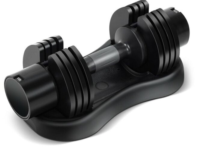 5-in-1 Adjustable Dumbbell with Tray and Non-slip Metal Handle 12.5kg