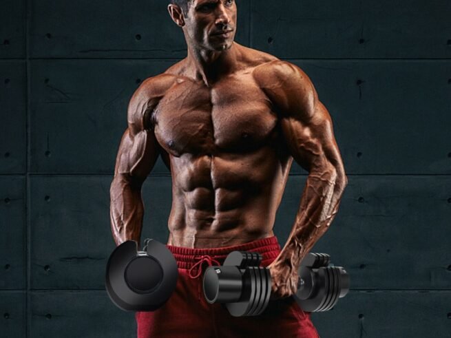 5-in-1 Adjustable Dumbbell with Tray and Non-slip Metal Handle 12.5kg