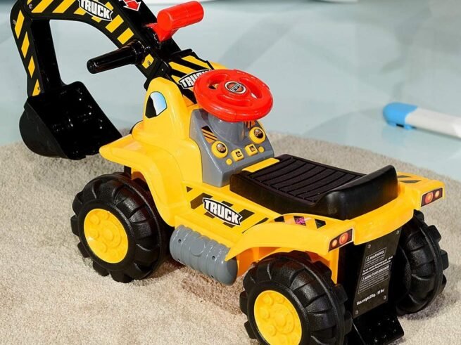 Excavator Tractor Ride On Toy for Children Safety Helmet