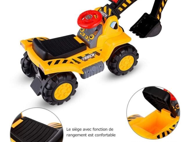 Excavator Tractor Ride On Toy for Children Safety Helmet
