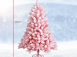 Artificial Flocked Christmas Tree 150 cm Pink Cherry Blossom Color