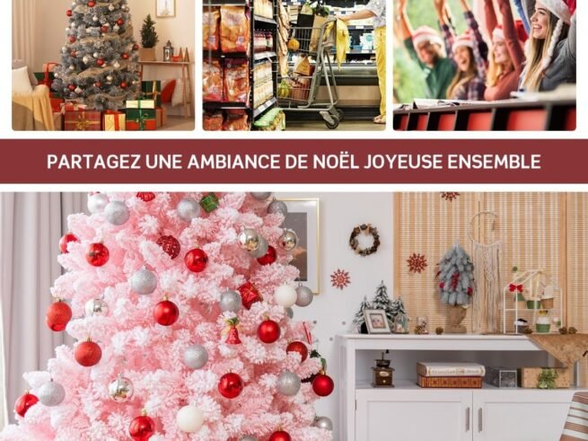 Artificial Flocked Christmas Tree 150 cm Pink Cherry Blossom Color