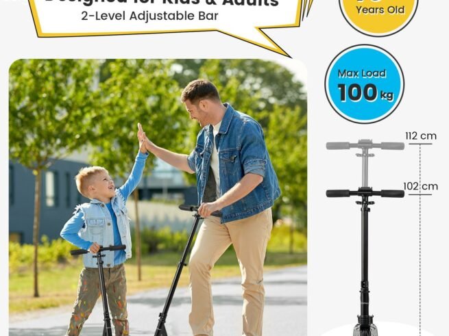 One-Second Foldable Scooter Kickstand ABCE-7 Bearings Load 100 kg