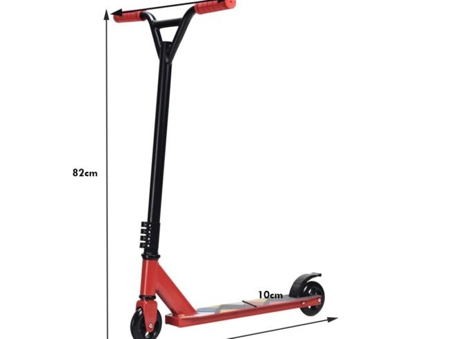 Freestyle Scooter with 360° PU Wheels Rear Brake and Non-Slip Handlebar
