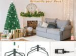 Illuminated Artificial Christmas Tree 150 cm LED Lights 8 Lighting Modes