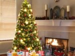 Illuminated Artificial Christmas Tree 180cm 230 Branches 30 Warm White Stars