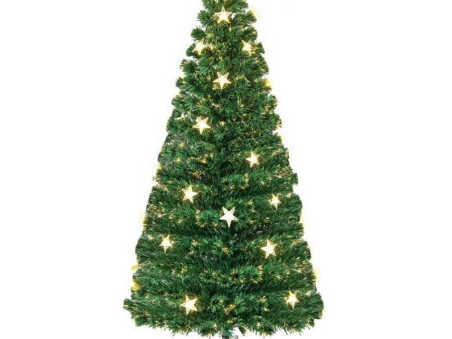 Illuminated Artificial Christmas Tree 150 cm LED Lights 8 Lighting Modes
