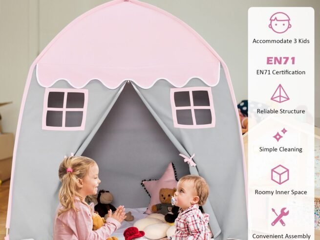 Playhouse Play Tent for Children Non-Slip Mat Indoor Outdoor