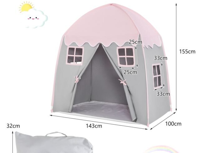 Playhouse Play Tent for Children Non-Slip Mat Indoor Outdoor