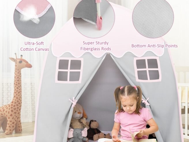 Playhouse Play Tent for Children Non-Slip Mat Indoor Outdoor