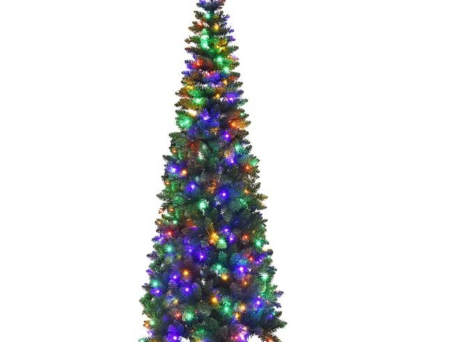 LED Artificial Christmas Tree 225cm Longiform 350 LED Colorful Lights
