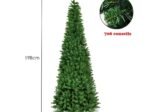 Artificial Christmas Tree Longiform 198 cm 250 LED Colored Lights