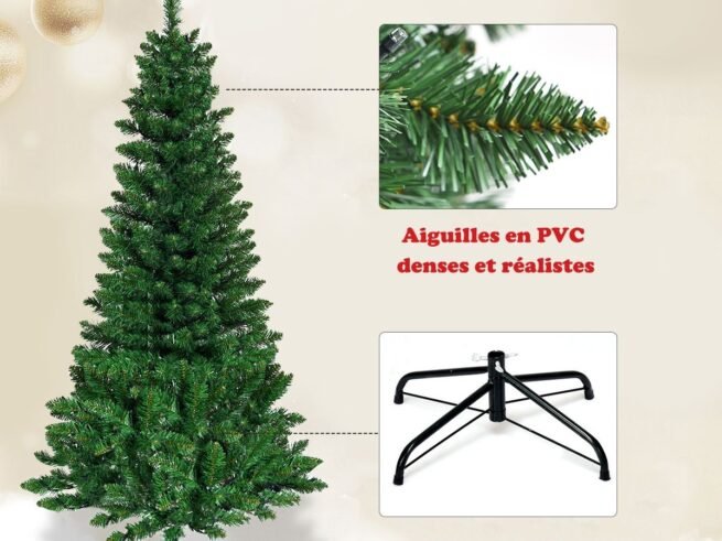 LED Artificial Christmas Tree 225cm Longiform 350 LED Colorful Lights