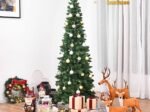 Artificial Christmas Tree Longiform 198 cm 250 LED Colored Lights