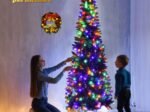 LED Artificial Christmas Tree 225cm Longiform 350 LED Colorful Lights