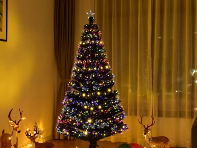 Artificial Christmas Tree 150cm 180 LED Lights 8 Lighting Modes