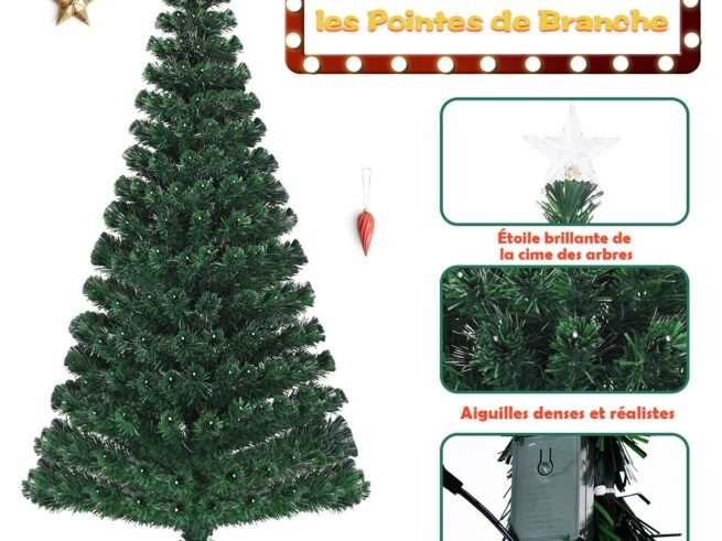 Artificial Christmas Tree 150cm 180 LED Lights 8 Lighting Modes