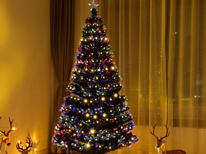 Artificial Christmas Tree 180cm 230 LED Lights 8 Lighting Modes
